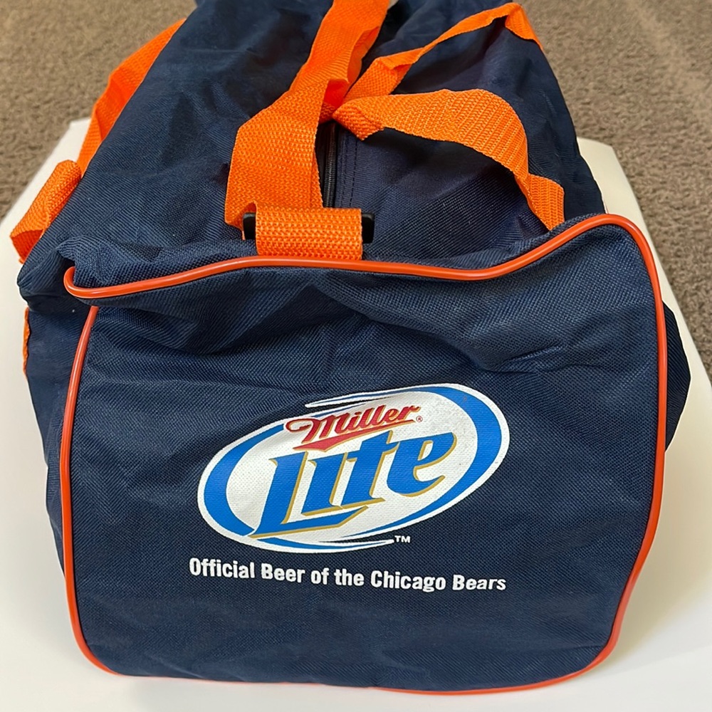 Miller Lite Beer Chicago Bears duffle tag